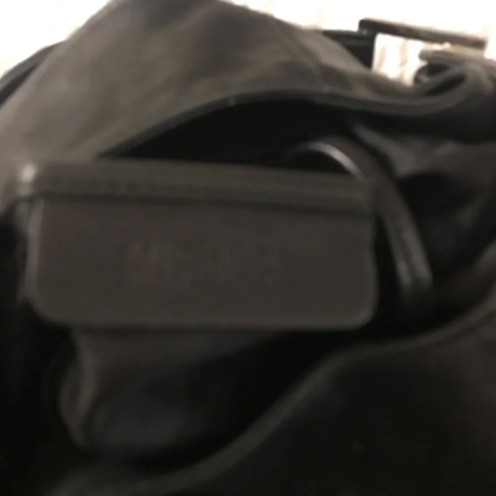 Michael Kors Black Leather Hobo Bag with Gold Hardware
